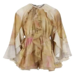 Abstrakt Mønster Beige Jumpsuit Kjole