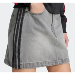 Adicolor 3-Stripes Denim Mini Skirt