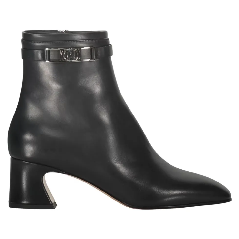 Almond Toe Læder Ankelstøvler