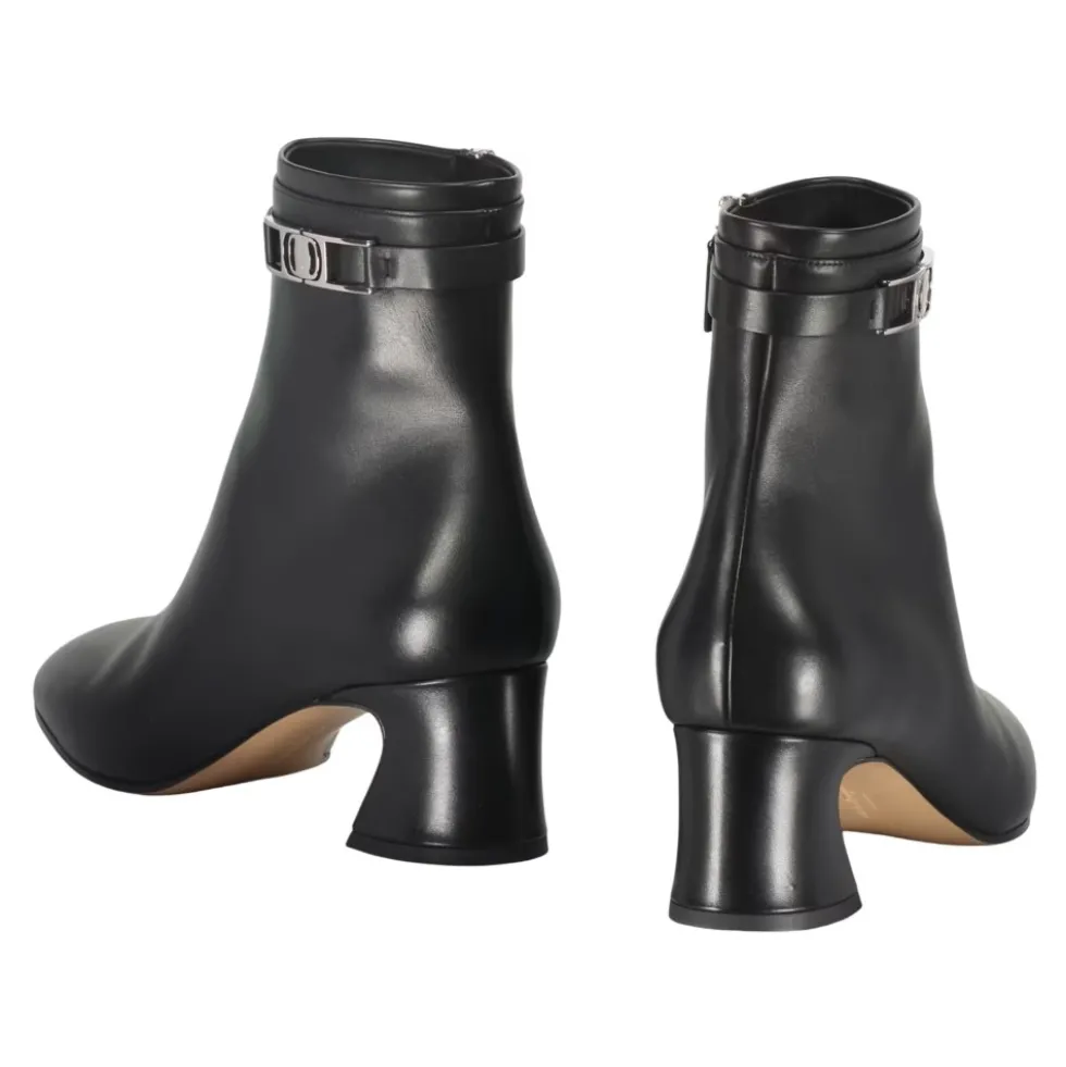 Almond Toe Læder Ankelstøvler