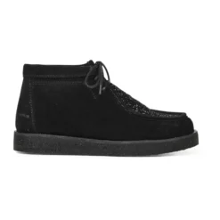 Angulus - Støvlet Med Snøre, 7426 - Black / Black Glitter