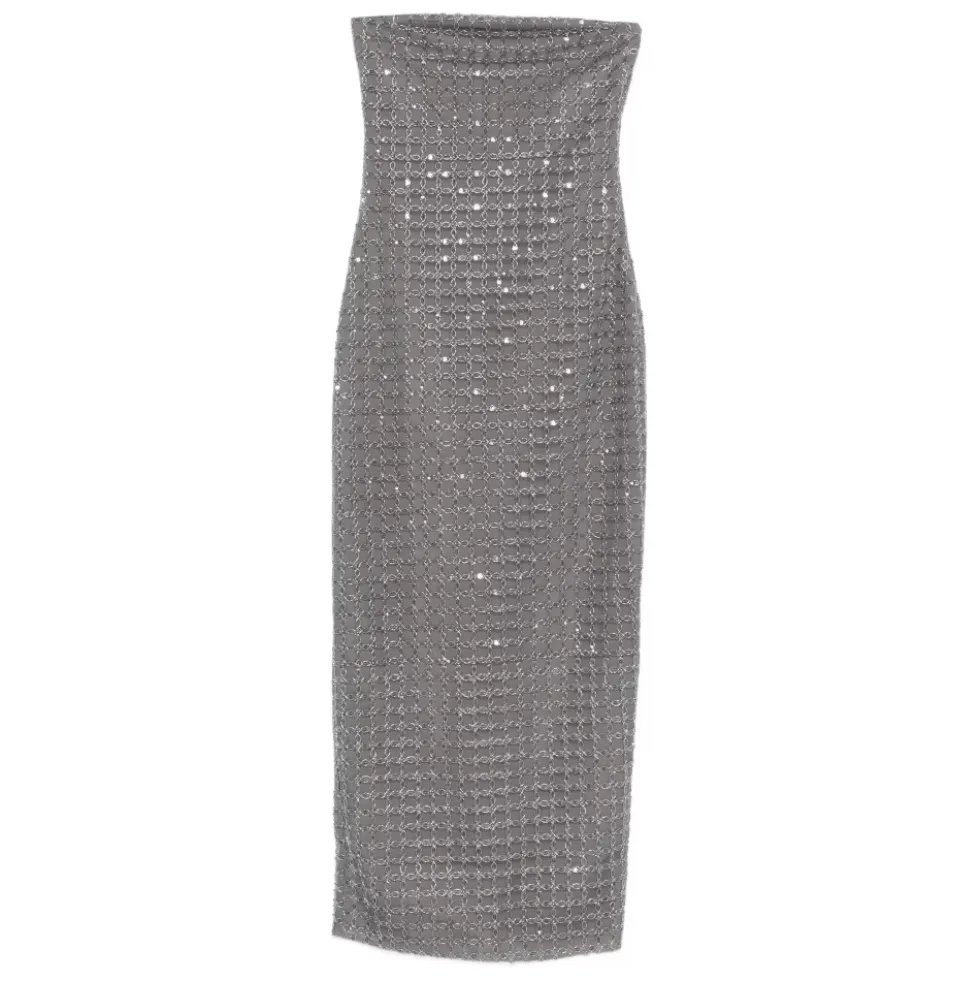 Beaded Maxi Tube Dress