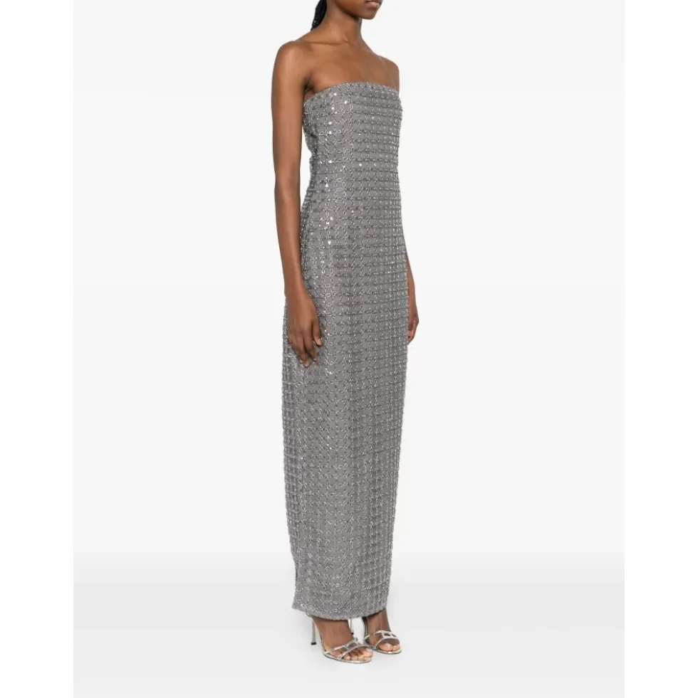 Beaded Maxi Tube Dress