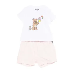 Bear Print Check Two-Piece Set