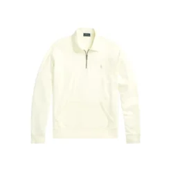 Beige Langærmet Bomulds Polo Shirt