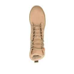 Beige Snørestøvler i Militærstil