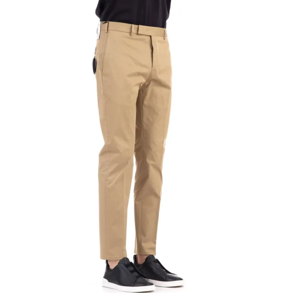 Beige Stretch Bomuldsbukser