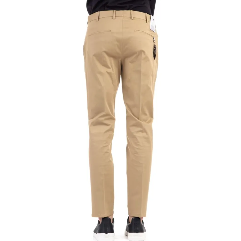 Beige Stretch Bomuldsbukser