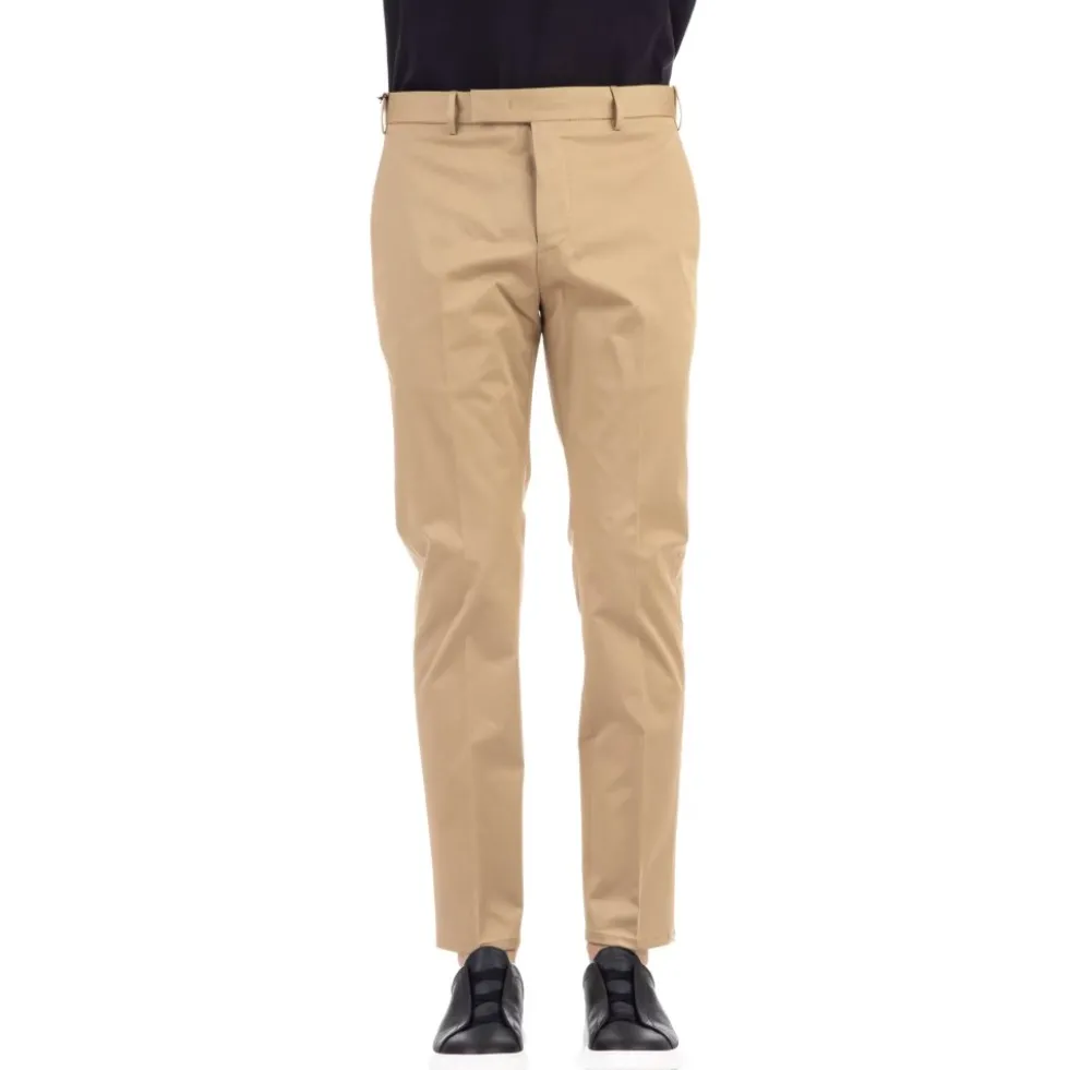 Beige Stretch Bomuldsbukser