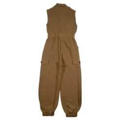 Beige tracksuit med krave og lynlås