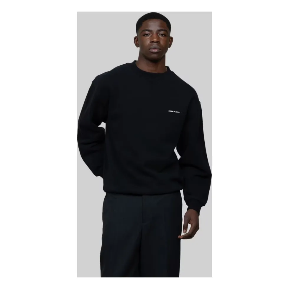 Black Eyelet Crewneck Shirt