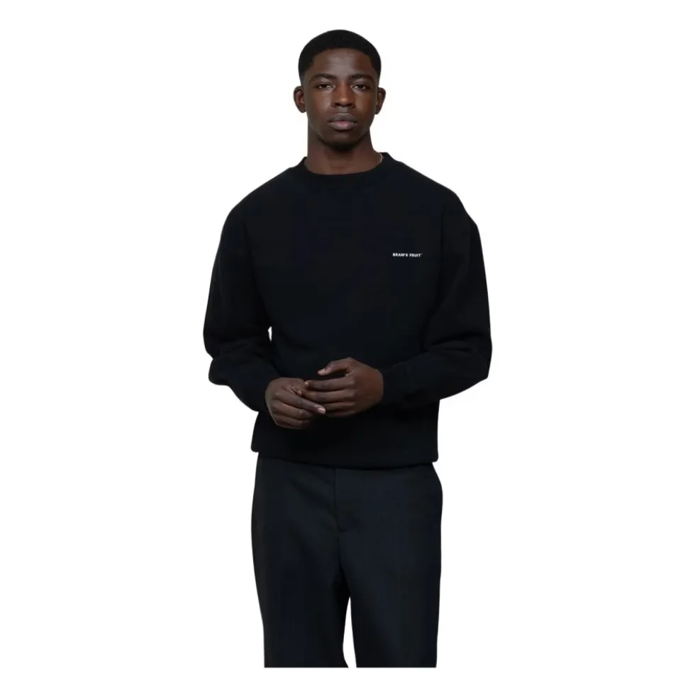 Black Eyelet Crewneck Shirt