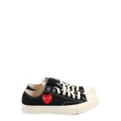 Black Heart Logo Low Top Sneakers