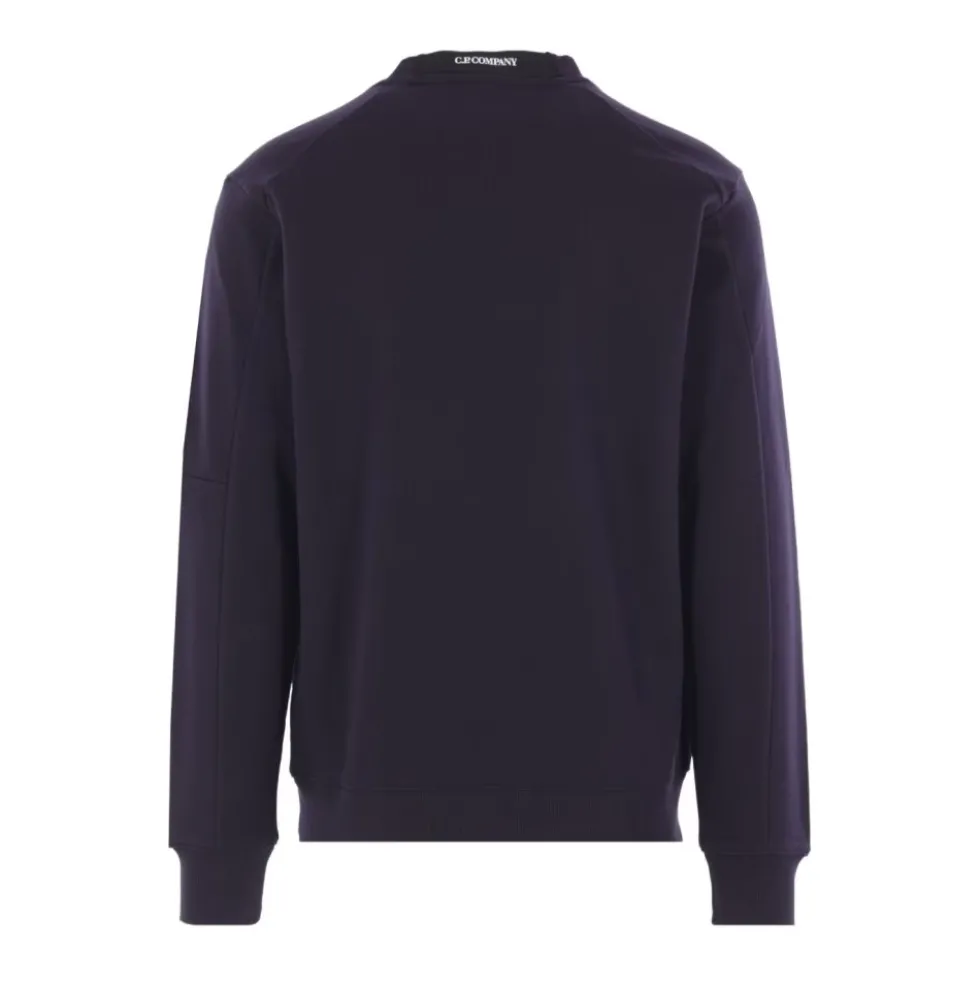 Blå Crew Neck Sweater med Lomme