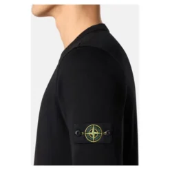 Blød Bomuld Rundhals Sweater (Sort)