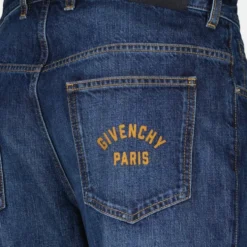 Blå Denim Jeans Lige Pasform