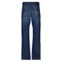 Blå Denim Jeans Lige Pasform