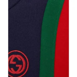 Blå Jersey Kjole med Web Detalje