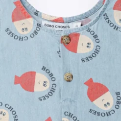 Blå Kort Baby Romper Neonato/Bambino