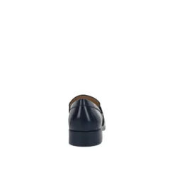 Blå Læder Loafer Sko