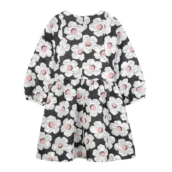 Blomstret Sort Kjole
