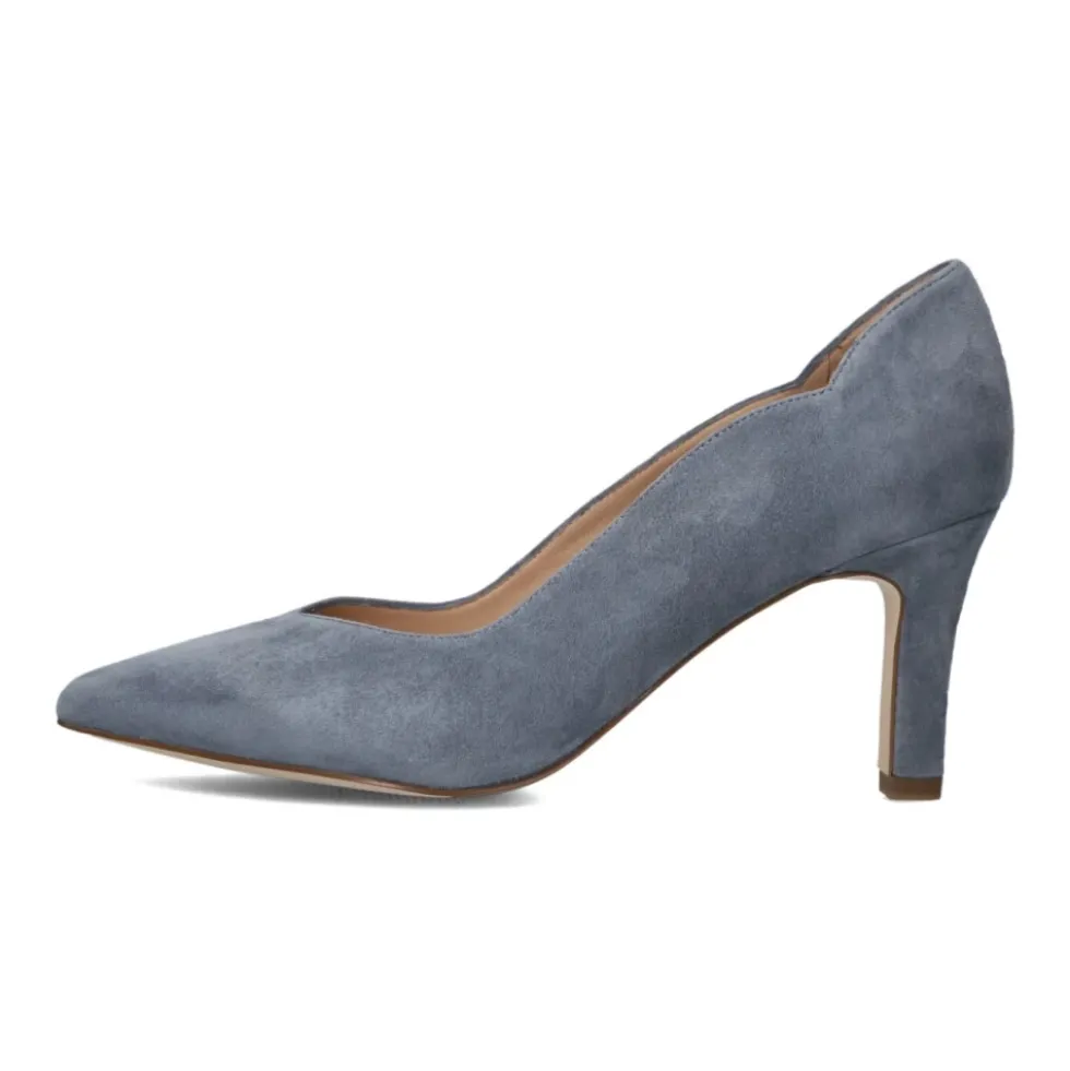 Blå Ruskind Elegante Pumps Model 72442