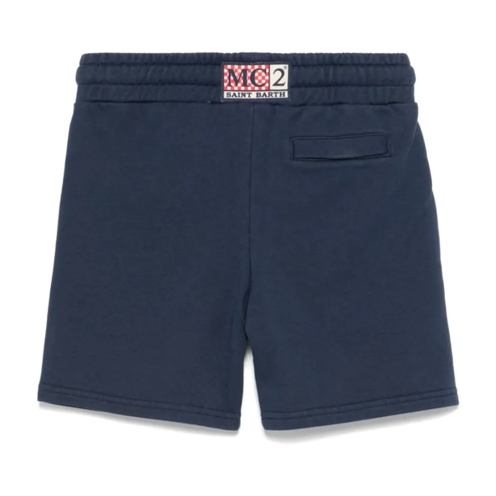 Blå Shorts med Snørelinning