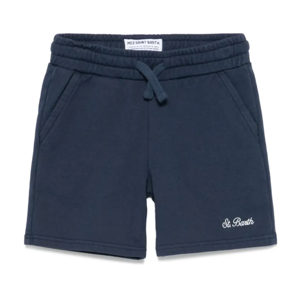 Blå Shorts med Snørelinning