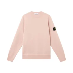 Bomuld Fleece Crewneck Sweatshirt med Lunette Detalje