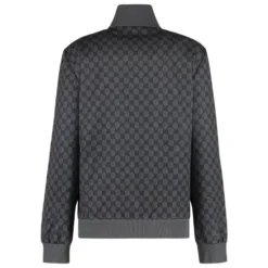 Bomuldsblanding sweatshirt med fuld lynlås