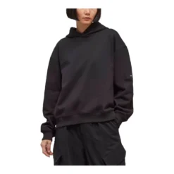 Bomuld Terry Boxy Hoodie Sort