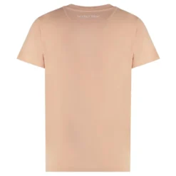 Bomuld T-shirt med Ribbed Krave
