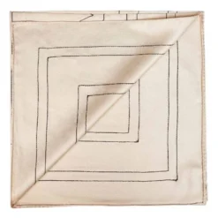 Broderet Monogram Silketørklæde
