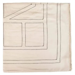 Broderet Monogram Silketørklæde