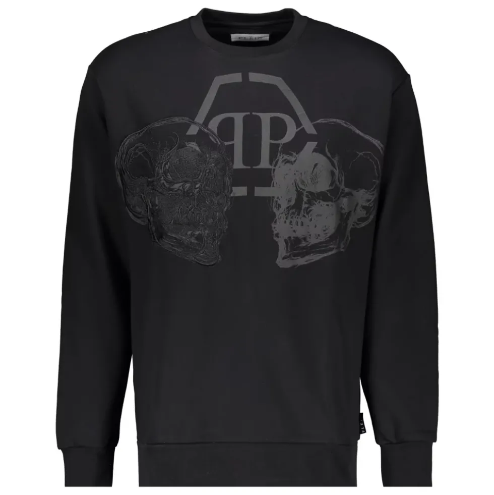 Broderet Sweatshirt med Print