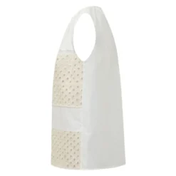 Broderie Anglaise Ærmeløs Bluse