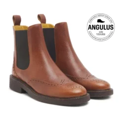 Brogue Chelsea Støvle - Cognac/Brun