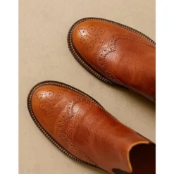 Brogue Chelsea Støvle - Cognac/Brun