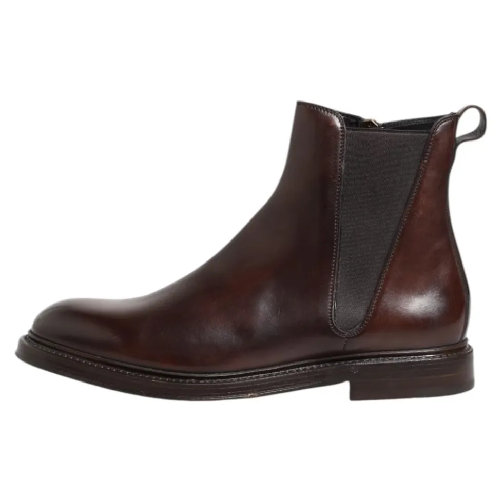 Brun Chelsea Læder Mid Calf Støvler