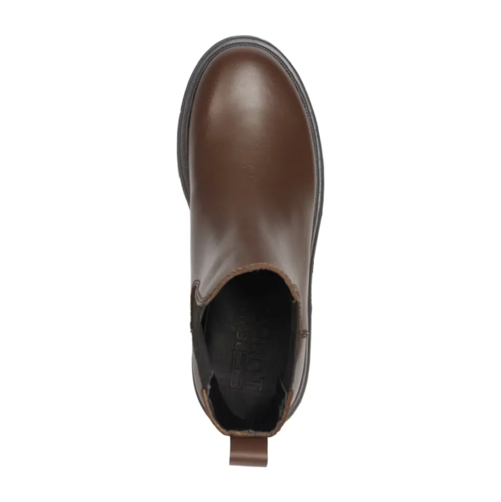 Brun Læder Chelsea Booties