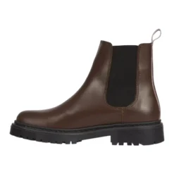 Brun Læder Chelsea Booties