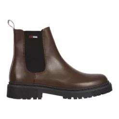 Brun Læder Chelsea Booties