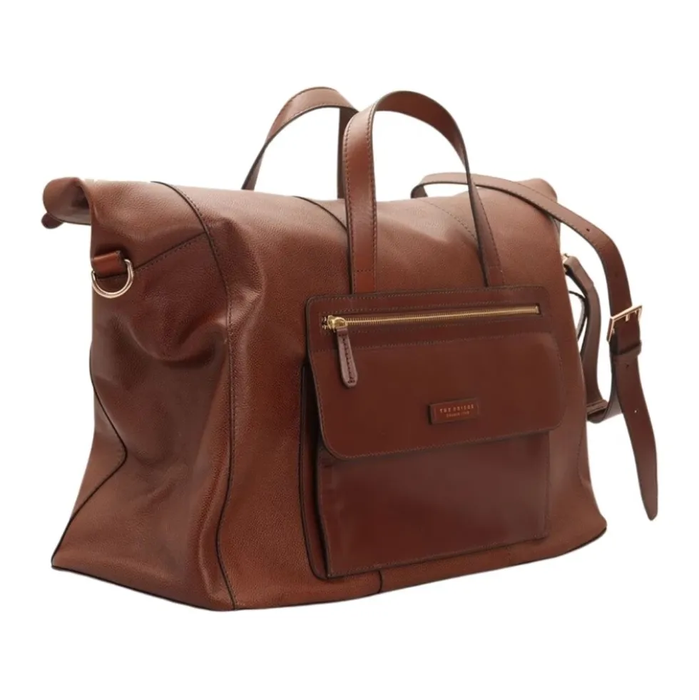 Brun læder Duffle taske Alberto Model