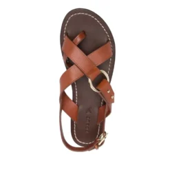 Brun læder slingback sandaler