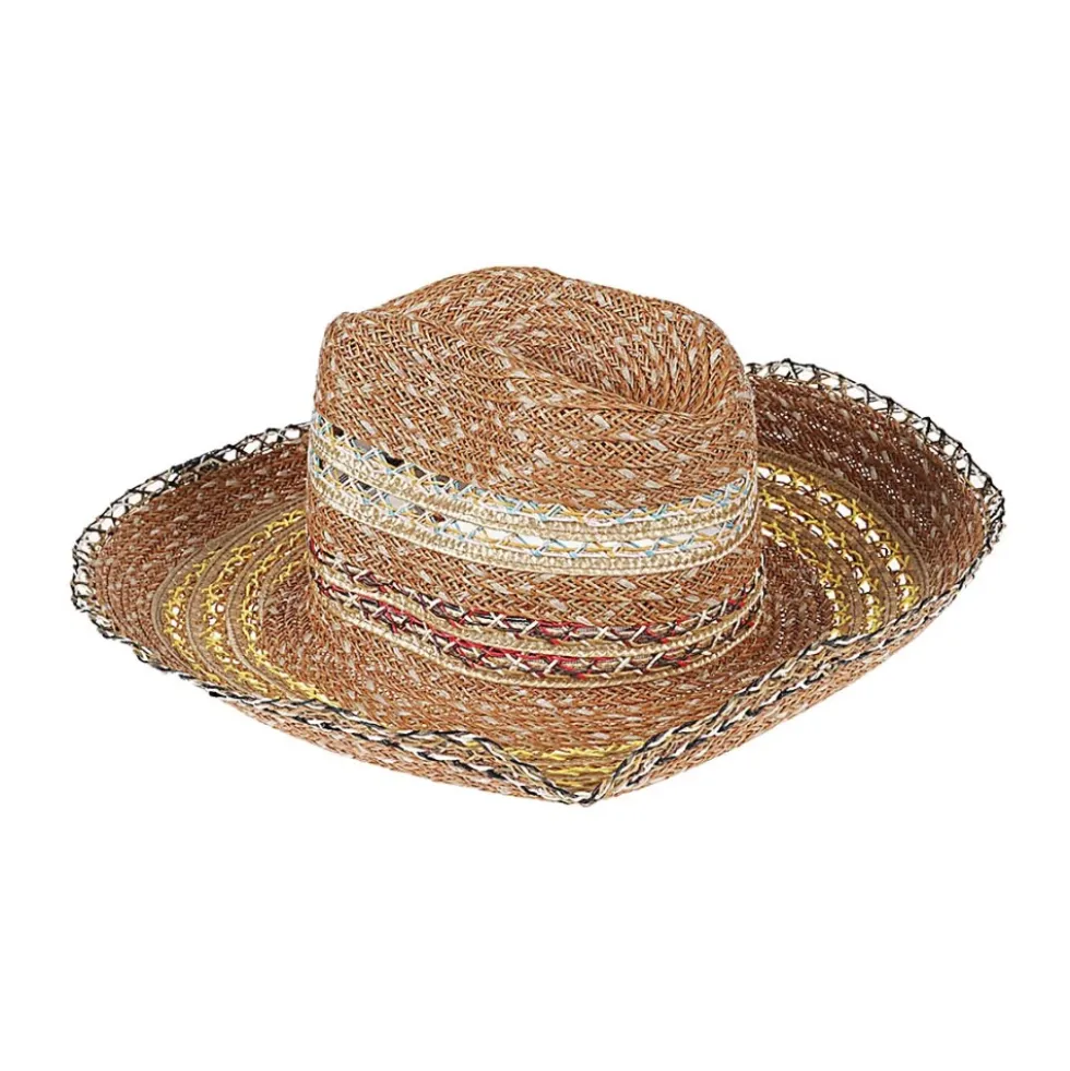 Brun Raffia Fedora Hat