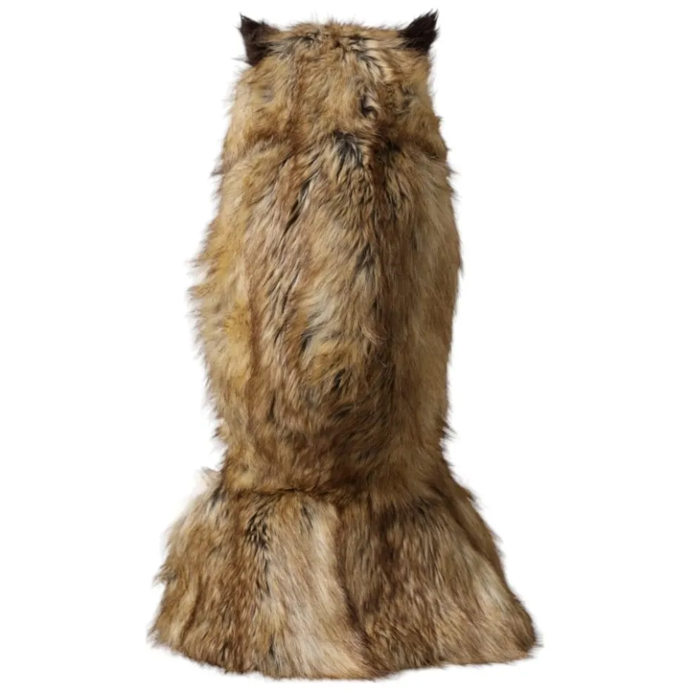 Brun Ugle Faux Fur Hovedhue