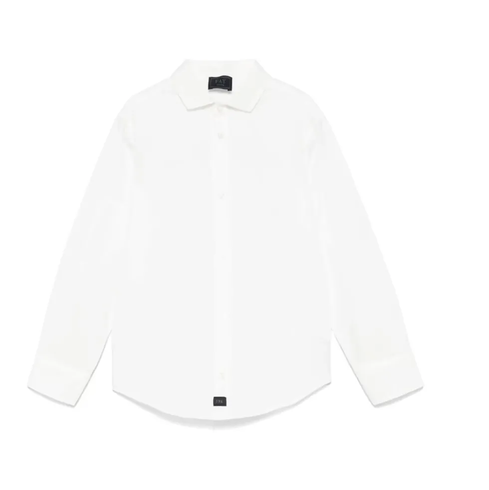 Button-Front Cotton Shirt