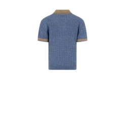 Cable-knit Pegasus Polo Shirt