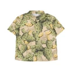 Cactus-print Poplin Skjorte