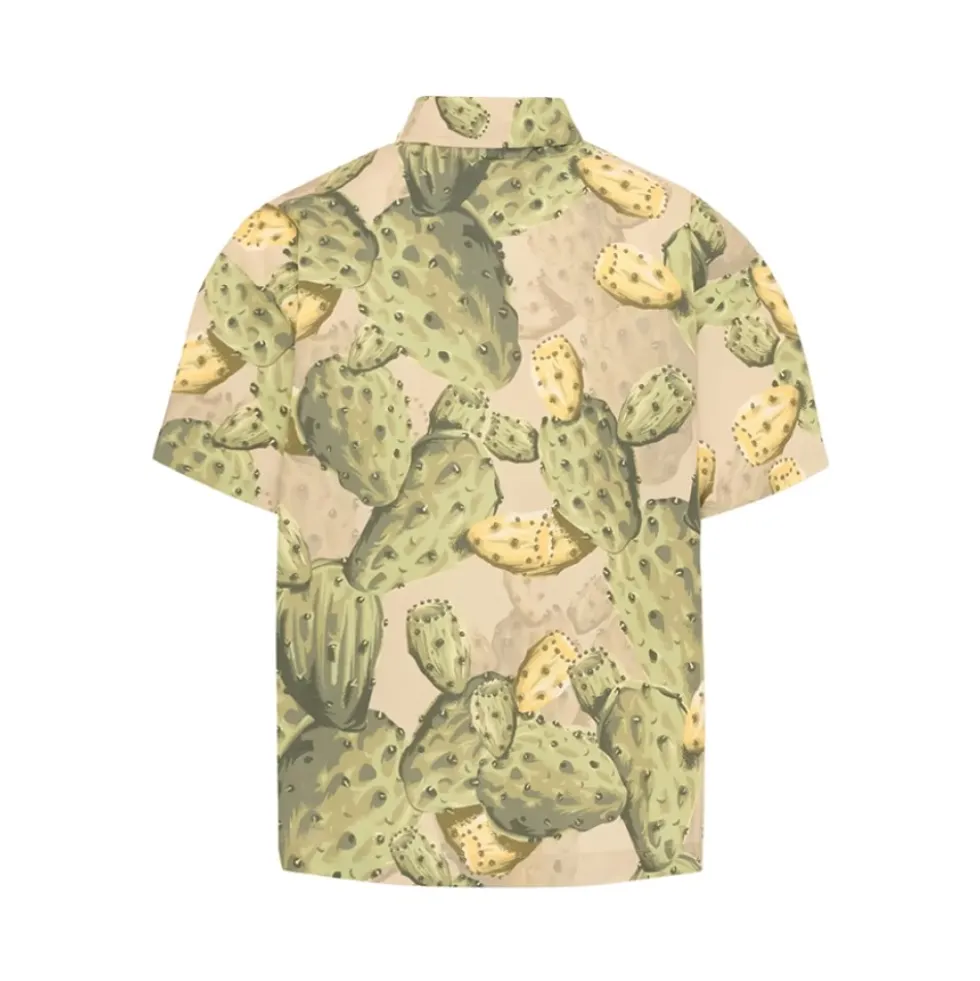 Cactus-print Poplin Skjorte